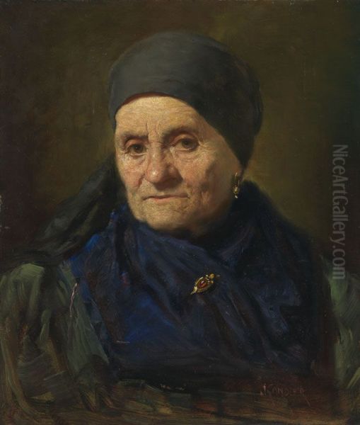 Bauersfrau mit Kopftuch - view 1
