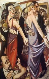 Dancing bar in baden-baden by Max Beckmann