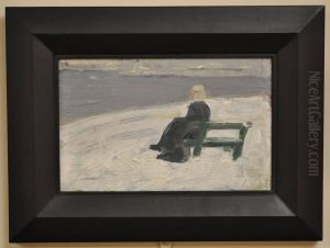 Frau in Winterlandschaft