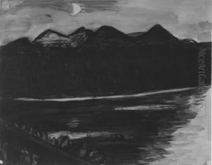 See bei Mondschein by Max Beckmann