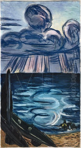 Meer mit grosser Wolke