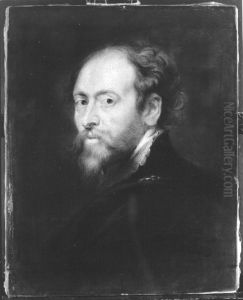 Selbstbildnis (nach Rubens) by Lenbach Franz Von