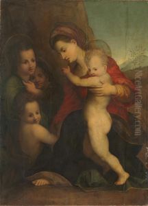 Maria mit Kind, dem Johannesknaben und Engeln Maria mit Kind, dem Johannesknaben und Engeln