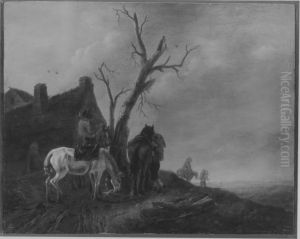 Reiter vor der Schenke by Philips Wouwerman