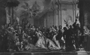 Trauung des Kurfursten Johann Wilhelm von der Pfalz by Antonio Bellucci