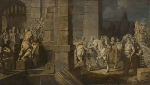 Einzug durch das Stadtor (Folge 1/12) by Gerard de Lairesse