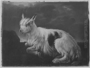 Ziege in Landschaft by Johann Heinrich Tischbein