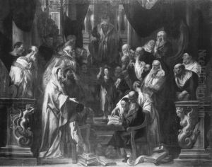 Der zwolfjahrige Jesus im Tempel by Jacob Jordaens