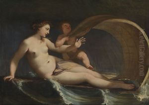 Danae auf dem Floss by Antonio Bellucci