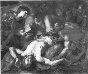 Apoll schindet Marsyas by Johann Michael Rottmayr