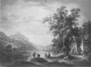 Flusslandschaft by Christian Georg Schutz
