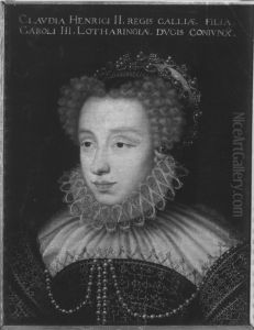 Herzogin Claudia, Tochter Heinrichs II. von Frankreich by Francois Clouet