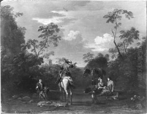 Landschaft mit Jagdstaffage Landschaft mit Jagdstaffage