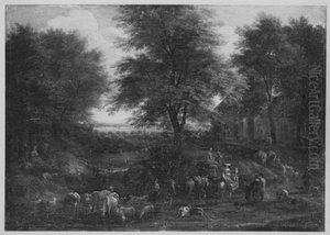 Landschaft mit Staffage Landschaft mit Staffage