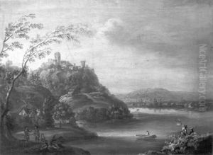 Mainlandschaft mit Fischern