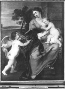 Maria mit Christuskind und einem Engel by (studio of) Rubens, Peter Paul