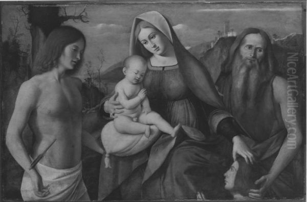 Maria mit Kind, den hll. Hieronymus, Sebastian und einem Stifter - view 1