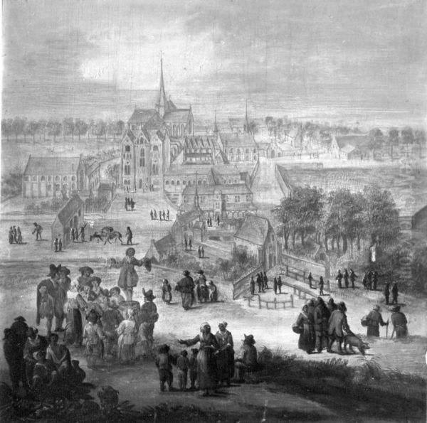 Marktschreier vor einem Schloss - view 1