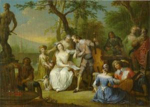 Musical company in a garden