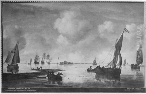 Ruhige See mit Fischern - view 1