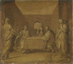 Salome mit dem Haupt Johannes' des Taufers by Andrea Del Sarto