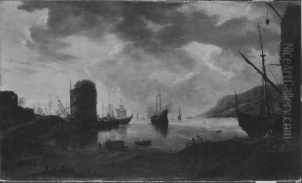 Seehafen mit Schiffen - view 1