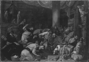 Vertreibung der Handler aus dem Tempel by Jacopo Bassano