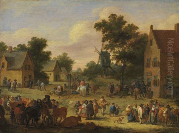 Viehmarkt im Dorfe - view 1