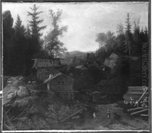 Gebirgslandschaft mit Sagemuhle by Allaert van Everdingen