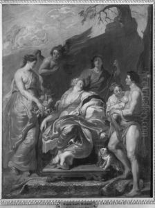 Geburt Ludwigs XIII. (Kopie nach dem Medici-Zyklus) by (studio of) Rubens, Peter Paul