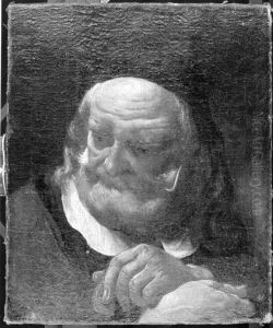 Studienkopf eines bartigen Mannes by Giovanni Battista Piazzetta