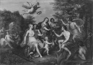Urteil des Paris (nach einem Stich von Raphael Sadeler d. A.)