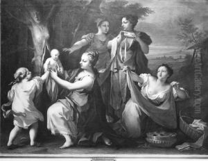 Die Geburt des Adonis by Charles-Amedee-Philippe van Loo