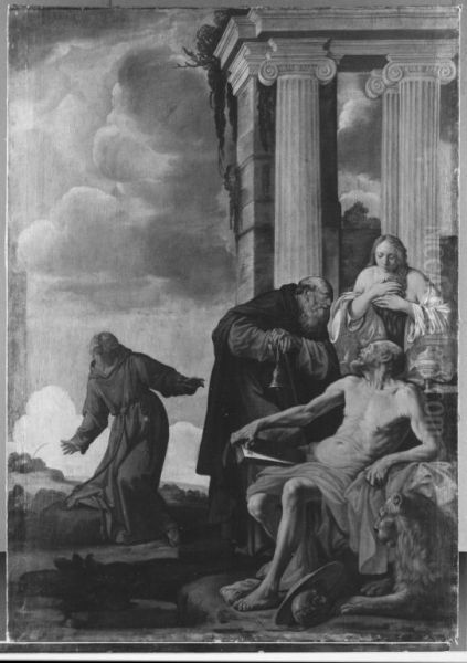Die hll. Hieronymus, Maria Magdalena, Antonius und Franziskus - view 1