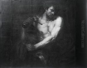 David mit dem Haupt Goliaths by Johann Carl Loth