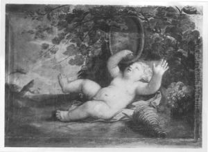 Bacchus als Kind by Guido Reni