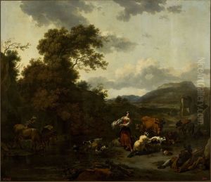 Landscape with a pastoral scene