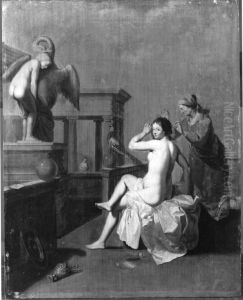 Bathseba und ihre Dienerin by Dirck Van Der Lisse