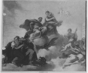 Allegorie auf die Wiedererlangung der pfalzischen Kurwurde durch Johann Wilhelm von der Pfalz Allegorie auf die Wiedererlangung der pfalzischen Kurwurde durch Johann Wilhelm von der Pfalz