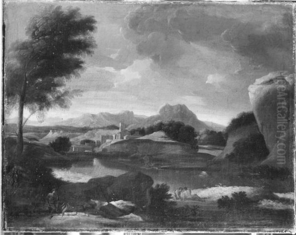 Landschaft mit einem See - view 1
