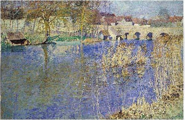 Le Pont De Grez-sur-loing Au Printemps - view 1