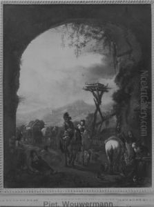 Ankunft im Quartier by Philips Wouwerman