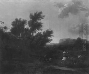 Italianate Landscape with Cattle and Shepherds by Nicolaes Pieterszoon Berchem