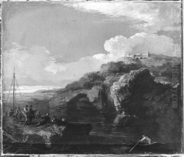 Kustenlandschaft mit Schloss - view 1