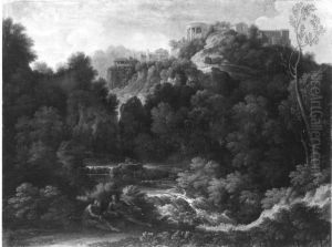 Landschaft mit Ansicht von Tivoli by Gaspard Dughet