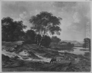 Landschaft mit Hirten by Jan Wijnants