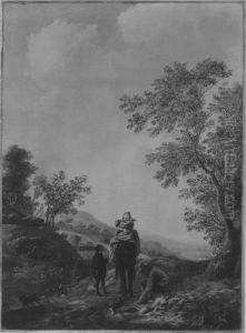 Landschaft mit Jagdgruppe by Philips Wouwerman