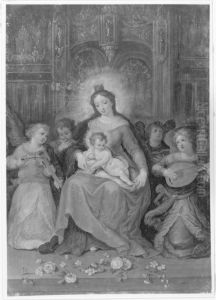 Madonna mit musizierenden Engeln by Frans Francken the Younger
