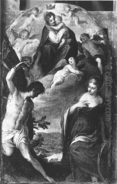 Maria mit Kind und den hll. Sebastian und Katharina - view 1