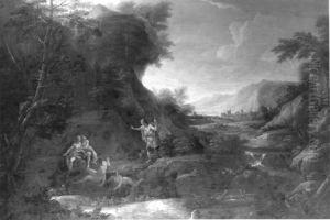 Ideallandschaft mit Diana und Aktaon by Paolo de Matteis